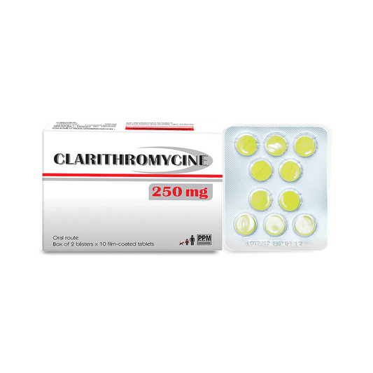 CLARITHROMYCINE 250 mg Film-coated tablet